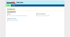 Desktop Screenshot of help.homeworknow.com